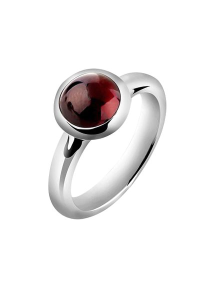 Nenalina Damski soliter okrągły elegancki z granatem w srebrze 925 Sterling Silver Pierścionki 1 ct. Szare pierścionki Nenalina, z granatem, srebrne. Za 293,99 zł.