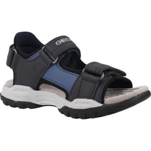 Sandały juniorskie Geox Borealis. Niebieskie buty trekkingowe Geox, bez zapięcia. Za 143,99 zł.