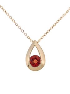 Rinani Złoty naszyjnik z zawieszką - dł. 46 cm rozmiar: onesize. Czerwone naszyjniki Rinani, złote. Za 782,99 zł.