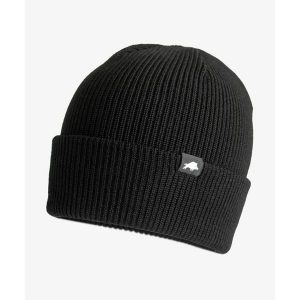 Czapka zimowa DZIK® czarna. Czarne czapki DZIK, bez wzorów, ze skóry. Za 139,99 zł.