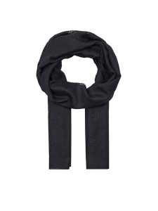 Guess Szal Jorah (BG) Scarves AW5151 COT03 Czarny. Czarne rękawiczki Guess, z aplikacjami, z materiału. Za 429,99 zł.