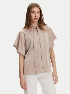 Bruuns Bazaar Bluzka Beckia Wendi BBW4439 Beżowy Regular Fit. Brązowe bluzki Bruuns Bazaar, bez wzorów, z syntetyku, bez kołnierzyka, bez ramiączek. Za 339,99 zł.