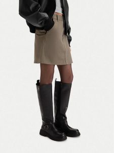 G-Star Raw Kozaki EO-GLCI-GLC8137 Czarny. Czarne kozaki G-Star, bez wzorów, ze skóry, bez obcasa, na płaskiej podeszwie, bez zapięcia. Za 639,99 zł.
