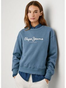 Pepe Jeans Bluza "Baddy" w kolorze niebieskoszarym rozmiar: L. Niebieskie bluzy Pepe Jeans, l, bez wzorów, z jeansu, bez kaptura. Za 161,73 zł.