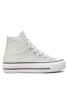 Converse Trampki Chuck Taylor All Star Lift Platform Hi A08287C Szary. Szare trampki Converse, bez wzorów, z materiału, bez zapięcia. Za 259,99 zł.