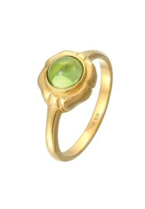 Elli PREMIUM Damski pierścionek klasyczny z peridoytem zielony w pozłacanym srebrze 925 Sterling Silver Pierścionki 1 ct. Szare pierścionki Elli PREMIUM, pozłacane. Za 253,99 zł.