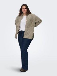 ONLY Carmakoma Koszula sztruksowa w kolorze beżowym rozmiar: 54. Brązowe koszule Only Carmakoma, bez wzorów, ze sztruksu, bez kołnierzyka, bez ramiączek. Za 122,38 zł.