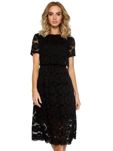 Made of emotion Sukienka w kolorze czarnym ze wzorem rozmiar: L. Czarne sukienki Made Of Emotion, l, bez wzorów, z koronki, bez kołnierzyka, bez ramiączek, midi. Za 249,95 zł.