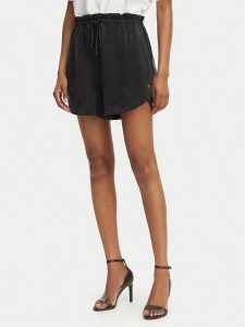 HUGO Szorty materiałowe Hermione-1 50559554 Czarny Loose Fit. Czarne szorty Hugo, bez wzorów, z materiału. Za 629,99 zł.