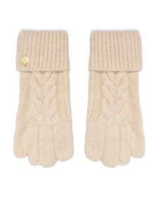 Guess Rękawiczki Damskie AW5678 POL02 Beżowy jasny. Brązowe rękawiczki Guess, z aplikacjami, z dzianiny. Za 194,99 zł.