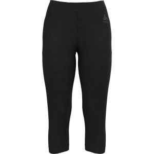 Legginsy termoaktywne damskie Odlo Merino 200 BL Bottom 3/4. Czarne legginsy ODLO, bez wzorów, z materiału, z podwyższonym stanem. Za 344,85 zł.