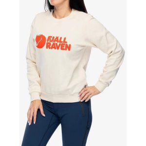 Bluza damska Fjallraven Logo Sweater. Białe bluzy Fjällräven, xs, bez wzorów, bez kaptura. Za 395,99 zł.