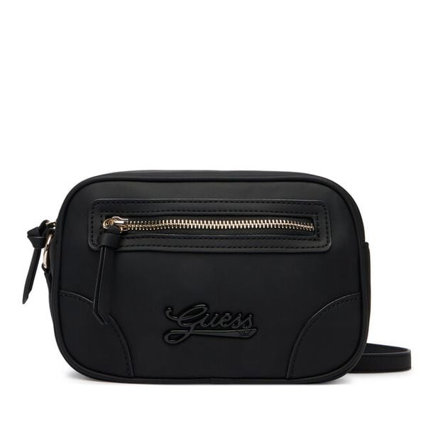 Torebka Guess. Czarne listonoszki Guess, z aplikacjami, bez dodatków. Za 249,99 zł.