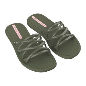 Klapki damskie Ipanema Meu Sol. Szare klapki Ipanema, bez wzorów, z materiału, bez obcasa. Za 148,00 zł.