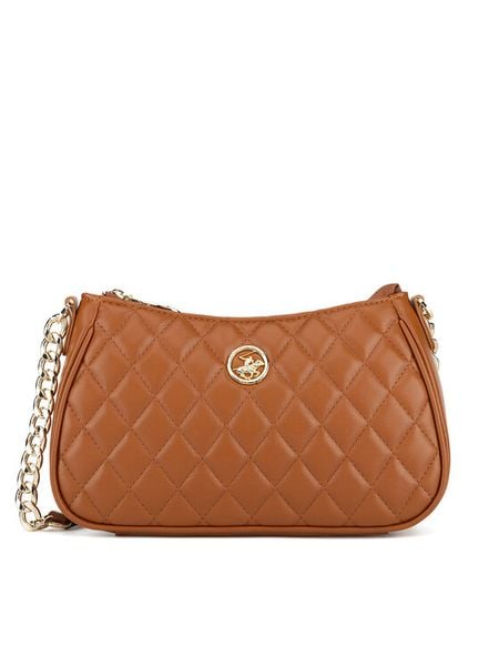 Beverly Hills Polo Club Torebka BHPC-K-035-06 Brązowy. Brązowe listonoszki Beverly Hills Polo Club, bez wzorów, bez dodatków. Za 118,99 zł.