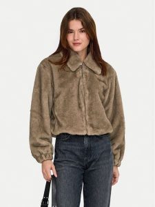 ONLY Futro Madelina 15373155 Beżowy Regular Fit. Brązowe płaszcze ONLY, s, bez wzorów, z futra, bez kaptura. Za 289,99 zł.