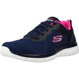 Buty SKECHERS BOUNTIFUL-QUICK PATH Niebieski. Niebieskie buty trekkingowe Skechers, z tkaniny, bez zapięcia. Za 259,99 zł.