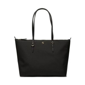 Torebka LAUREN RALPH LAUREN. Czarne shopper bag Lauren Ralph Lauren, bez wzorów, bez dodatków. Za 409,99 zł.