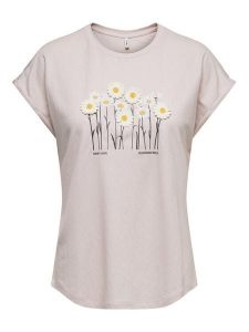 ONLY T-Shirt Jany 15372108 Różowy jasny Regular Fit. Czerwone t-shirty ONLY, xl, bez wzorów, z wiskozy, bez kołnierzyka, bez ramiączek. Za 99,99 zł.