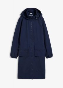 Lekka parka, hydrofobowa. Niebieskie kurtki bonprix, bez wzorów, bez kaptura. Za 219,99 zł.