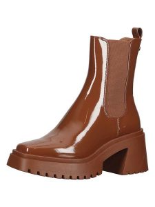 Steve Madden Skórzane sztyblety w kolorze jasnobrązowym rozmiar: 39. Brązowe botki Steve Madden, bez wzorów, bez zapięcia. Za 267,92 zł.