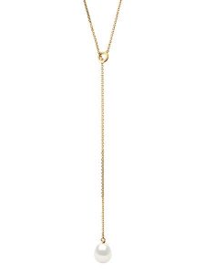 Pearl Addict Złoty naszyjnik z perłą - dł. 42 cm rozmiar: onesize. Żółte naszyjniki Pearl Addict, z perłą, złote. Za 1 609,99 zł.