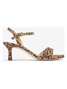 Unisa Skórzane sandały w kolorze beżowo-brązowym na obcasie rozmiar: 40. Brązowe sandały Unisa, bez wzorów, z otwartym noskiem, bez obcasa, na koturnie, bez zapięcia. Za 260,99 zł.