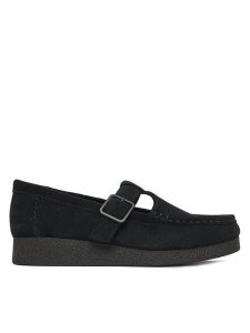 Clarks Półbuty WallabeeEVOBar 26183153 Czarny. Czarne półbuty Clarks, bez wzorów, ze skóry, bez obcasa, na płaskiej podeszwie, bez zapięcia. Za 479,99 zł.