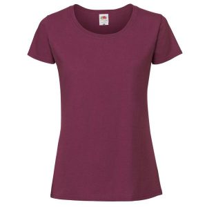 Koszulka Damska Iconic 190. Brązowe bluzki FRUIT OF THE LOOM, s, bez wzorów, sportowe, bez kołnierzyka, bez ramiączek. Za 37,99 zł.