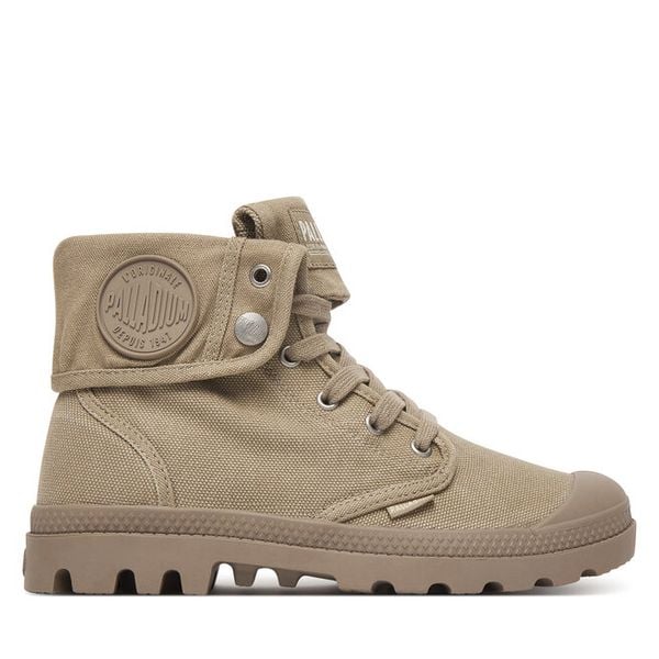 Trapery Palladium. Szare buty zimowe Palladium, bez obcasa, bez zapięcia. Za 399,99 zł.