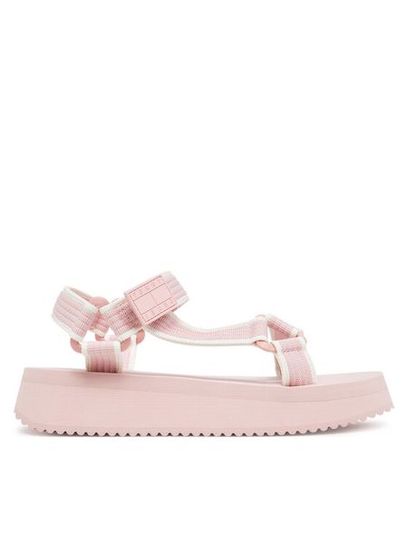 Tommy Jeans Sandały Tjw Eva Sandal EN0EN02747 Różowy. Czerwone sandały Tommy Jeans, bez wzorów, z jeansu, bez obcasa, na płaskiej podeszwie, bez zapięcia. Za 189,99 zł.