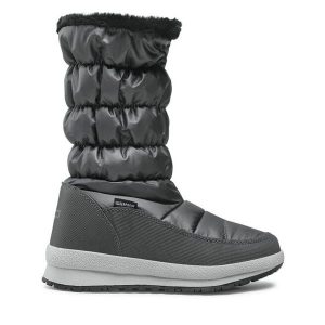 Śniegowce CMP. Szare buty zimowe CMP, bez obcasa, bez zapięcia. Za 309,99 zł.