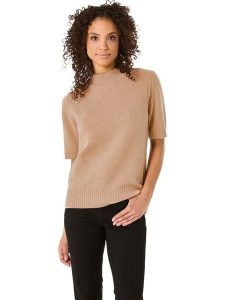 WITT WEIDEN Wełniana bluzka w kolorze beżowym rozmiar: 42. Brązowe bluzki WITT WEIDEN, bez wzorów, z kaszmiru. Za 78,99 zł.