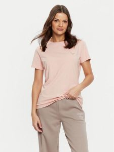 Guess T-Shirt V4YI09 J1314 Różowy Oversize. Czerwone t-shirty Guess, xs, z aplikacjami, z bawełny, bez kołnierzyka, bez ramiączek. Za 109,99 zł.