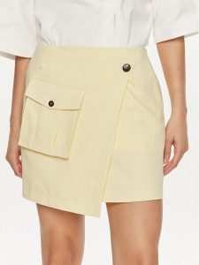 Herskind Spódnica mini Carolina 5115519 Żółty Regular Fit. Żółte spódnice Herskind, bez wzorów, z syntetyku, mini. Za 399,99 zł.