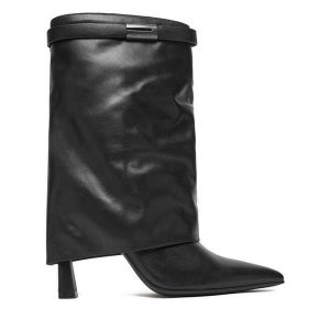 Botki Eva Minge. Czarne botki Eva Minge, bez wzorów, bez obcasa, na szpilce, bez zapięcia. Za 559,99 zł.