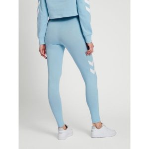 Damskie wysokie legginsy Hummel Legacy. Niebieskie legginsy Hummel, bez wzorów. Za 119,50 zł.