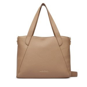 Torebka Valentino. Brązowe shopper bag Valentino, bez wzorów, bez dodatków. Za 749,99 zł.