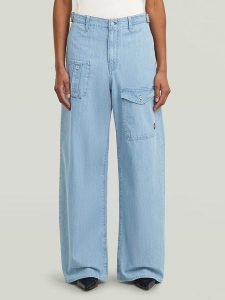 G-Star Dżinsy - Loose fit - w kolorze błękitnym rozmiar: W31/L30. Niebieskie jeansy G-Star, z aplikacjami, ze skóry. Za 235,50 zł.