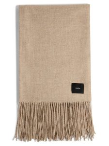 Someday Damski szalik z frędzlami - Barula Long Kobiety beżowy marmurkowy, ONE SIZE. Brązowe szaliki someday., bez wzorów. Za 199,95 zł.