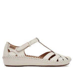 Sandały Pikolinos. Białe sandały Pikolinos, bez wzorów, bez obcasa, na płaskiej podeszwie, bez zapięcia. Za 519,99 zł.