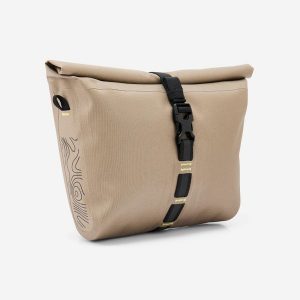 Torba rowerowa do bikepackingu Riverside ADVT 900 na kierownicę IPX6 3,5 l. Brązowe torebki klasyczne ROCKRIDER, bez wzorów, z materiału, bez dodatków. Za 179,99 zł.