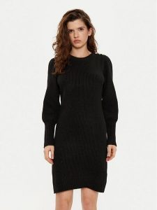 Gaudi Sukienka dzianinowa 421BD13010 Czarny Regular Fit. Czarne kombinezony Gaudi, l, bez wzorów, z dzianiny, bez kołnierzyka, bez ramiączek. Za 259,99 zł.
