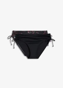 Figi bikini (2 pary). Czarne bikini bonprix, bez wzorów. Za 97,99 zł.
