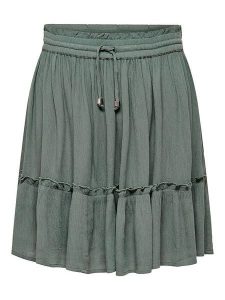 ONLY Spódnica "Ibiza" w kolorze zielonym rozmiar: XS. Zielone spódnice ONLY, na imprezę, xs, bez wzorów, z włókna, mini. Za 57,33 zł.