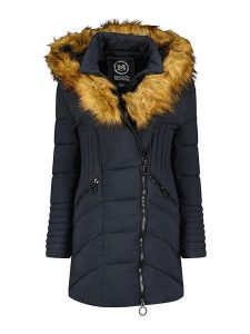 Maison Montaigne Parka "Chamai" w kolorze granatowym rozmiar: XL. Niebieskie płaszcze Maison Montaigne, xl, z aplikacjami, bez kaptura. Za 210,81 zł.