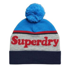 Czapka z logo dla kobiet Superdry Essential. Czerwone czapki Superdry, bez wzorów, eleganckie. Za 99,70 zł.