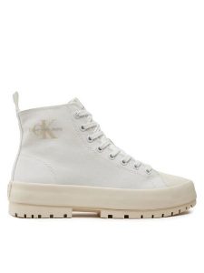 Calvin Klein Jeans Trampki YW0YW01519 Biały. Białe trampki Calvin Klein Jeans, bez wzorów, z jeansu, bez zapięcia. Za 359,99 zł.