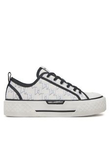 KARL LAGERFELD Trampki Kampus Max III KL60615 Biały. Białe trampki KARL LAGERFELD, bez wzorów, z materiału, bez zapięcia. Za 459,99 zł.