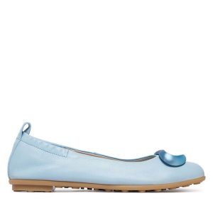 Baleriny Hispanitas. Niebieskie balerinki Hispanitas, bez wzorów, bez obcasa, bez zapięcia. Za 479,99 zł.